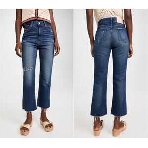 Moussy Dark Blue High-Rise Straight Leg Jeans